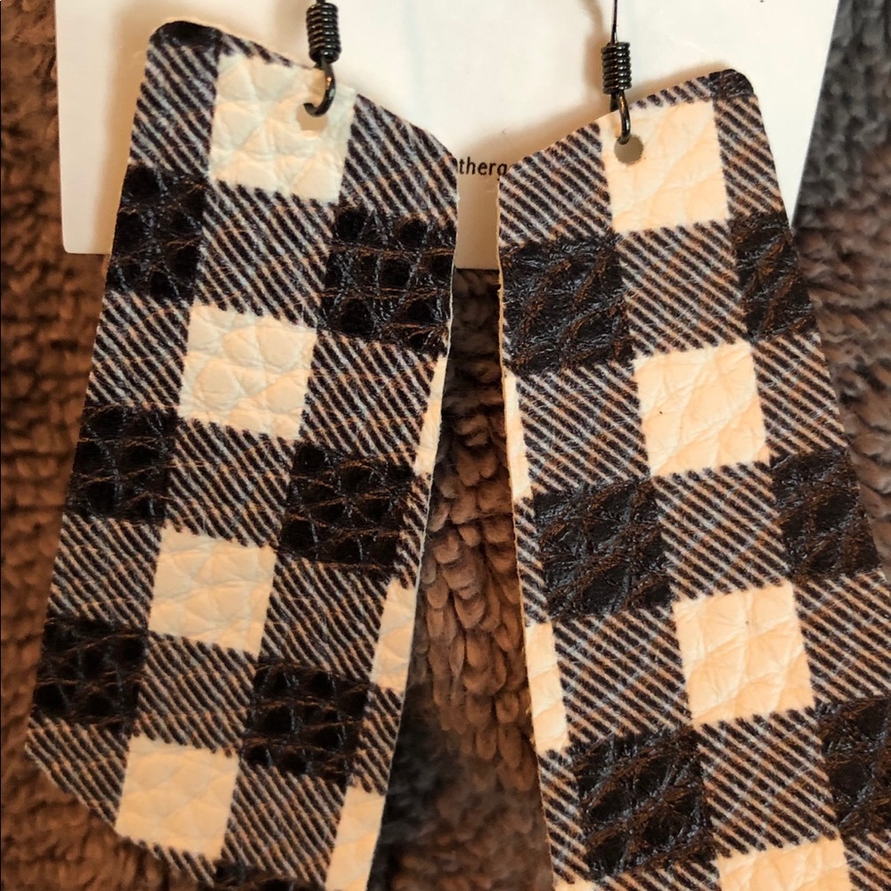 Buffalo plaid earrings